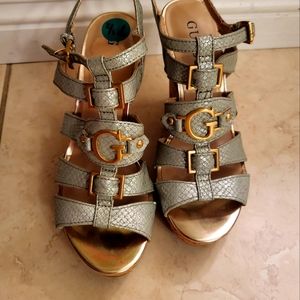 NWOT Guess Wedge Platform Cork